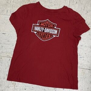 Harley-Davidson Kids Red Short Sleeve Logo Tee